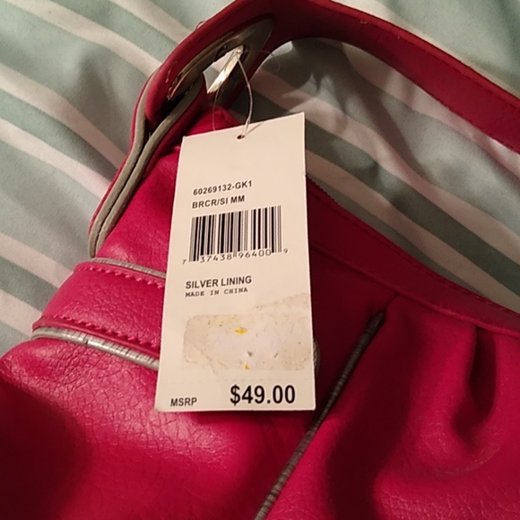 Nine&Co Hot Pink and Silver handbag - Picture 2 of 8